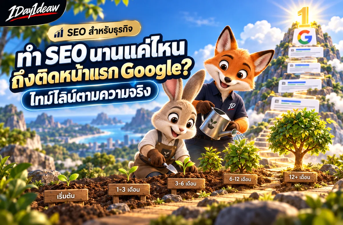 ทำ SEO นานแค่ไหนถึงติดหน้าแรก Google? ไทม์ไลน์ตามความจริง