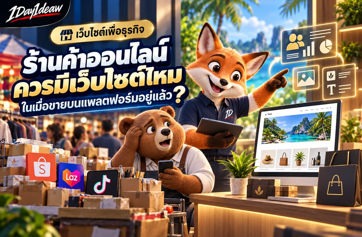 ร้านค้าออนไลน์ควรมีเว็บไซต์ไหม ในเมื่อขายบนแพลตฟอร์มอยู่แล้ว?