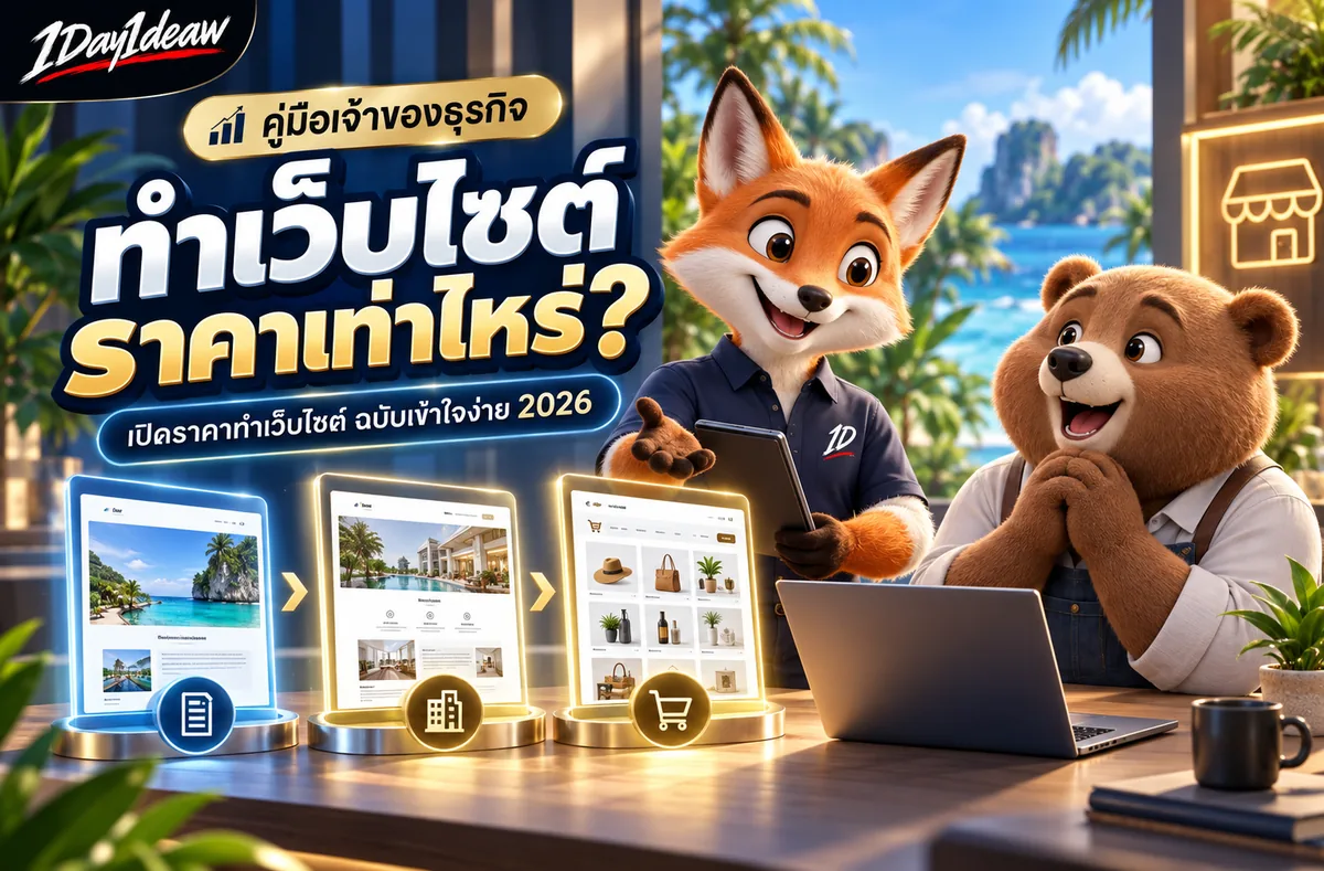 ทำเว็บไซต์ราคาเท่าไหร่? เปิดราคาทำเว็บไซต์ ฉบับเข้าใจง่าย 2026
