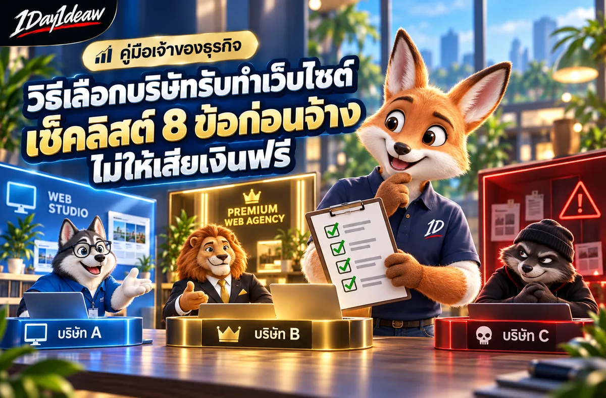 วิธีเลือกบริษัทรับทำเว็บไซต์ เช็คลิสต์ 8 ข้อก่อนจ้าง ไม่ให้เสียเงินฟรี