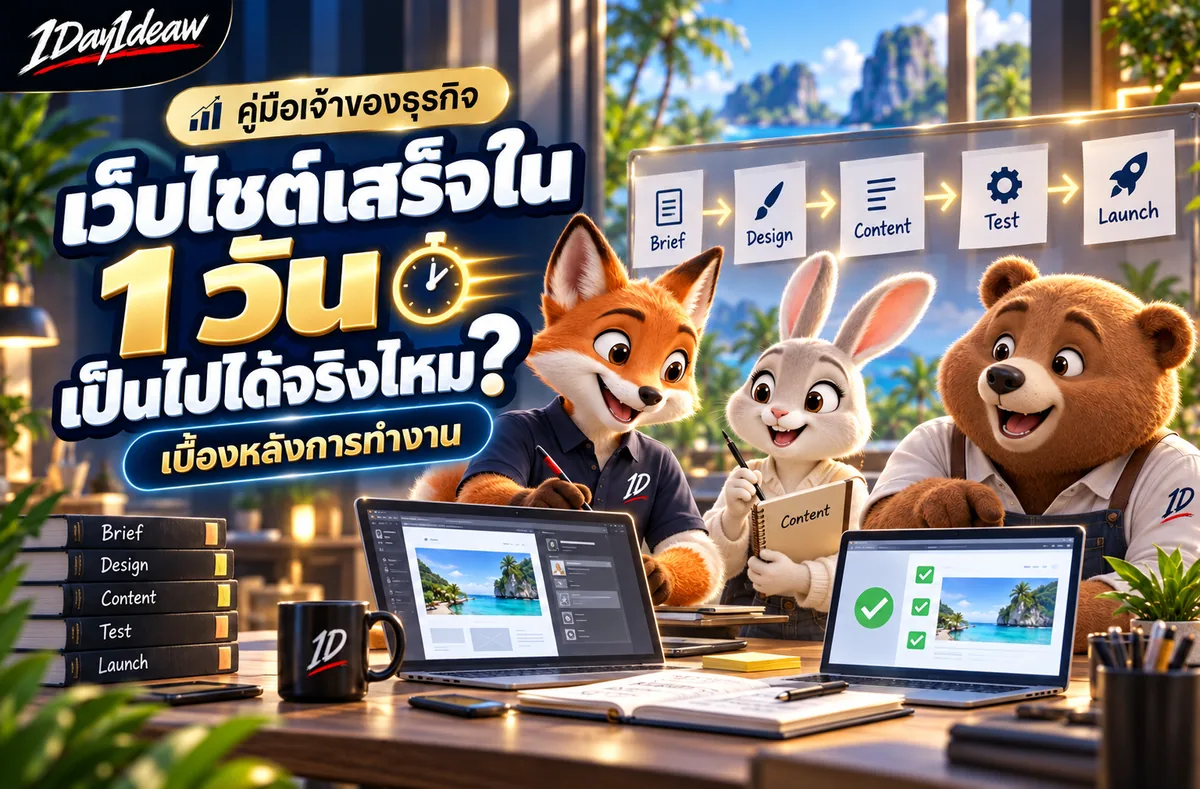 เว็บไซต์เสร็จใน 1 วัน เป็นไปได้จริงไหม? เบื้องหลังการทำงาน