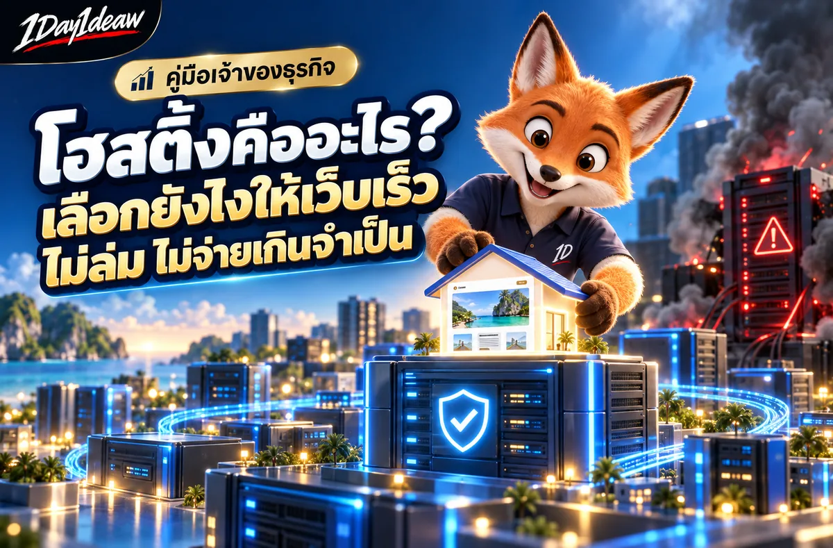 โฮสติ้งคืออะไร? เลือกยังไงให้เว็บเร็ว ไม่ล่ม ไม่จ่ายเกินจำเป็น